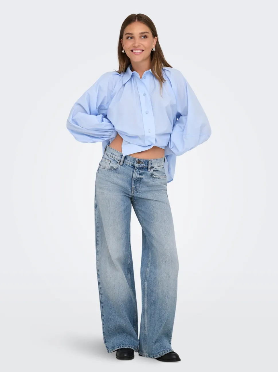 ONLHOPE Taille basse Wide Leg Fit Jeans