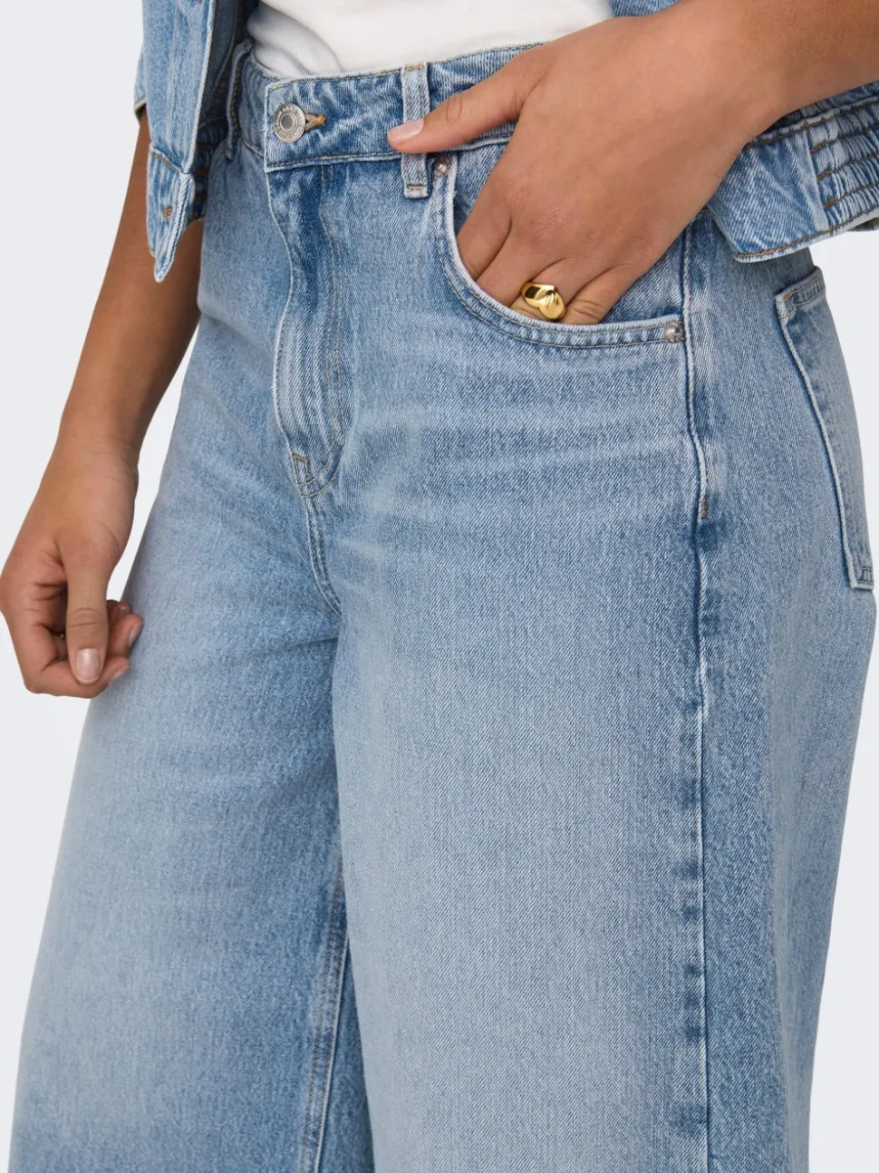 ONLHOPE Taille haute Cropped Fit Long Jeans