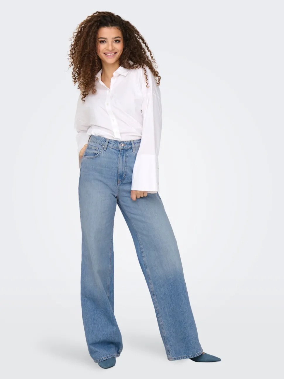 ONLHOPE Taille haute Wide Leg Fit Jeans