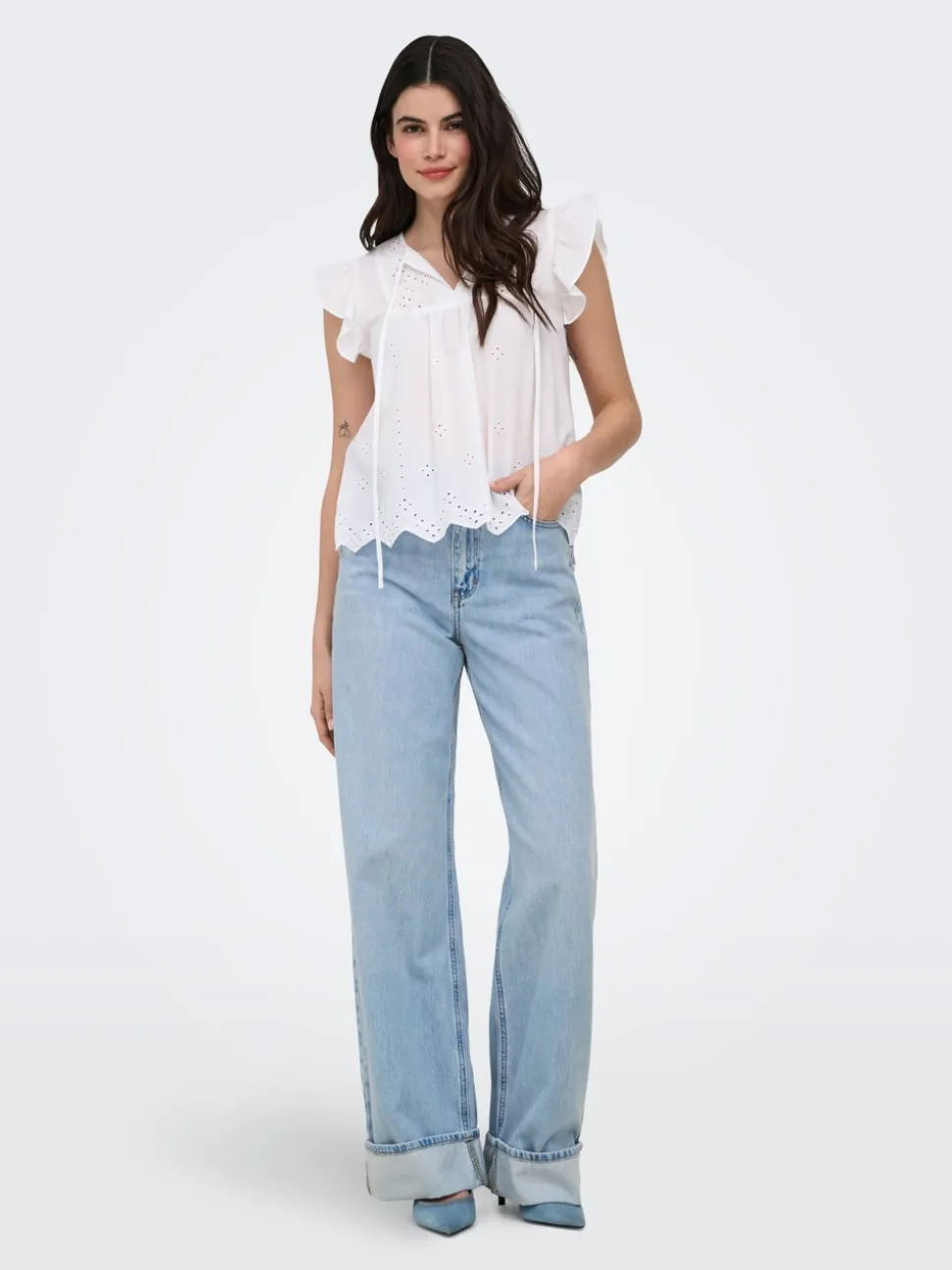 ONLHOPE Taille haute Wide Leg Fit Jeans