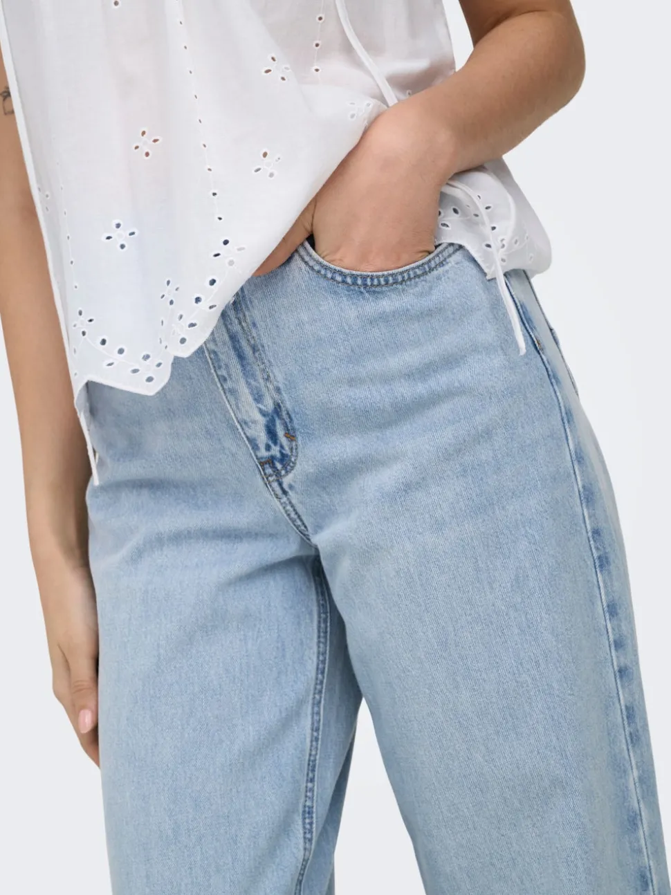 ONLHOPE Taille haute Wide Leg Fit Jeans