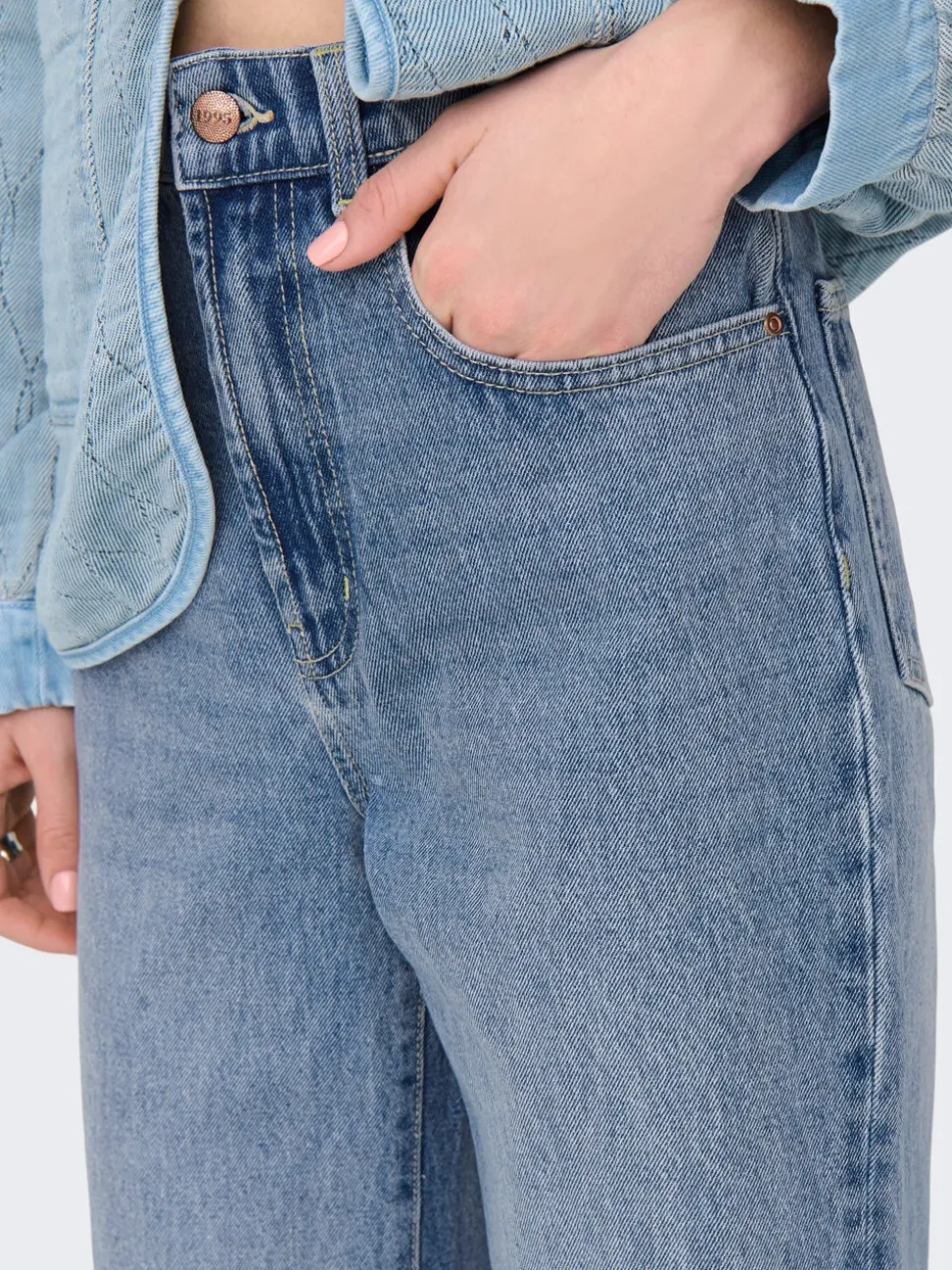 ONLHOPE Taille haute Wide Leg Fit Jeans