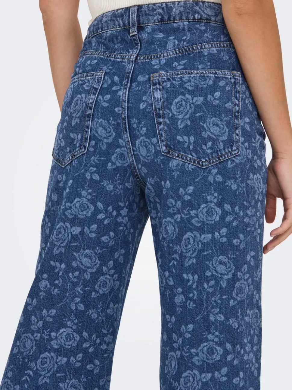 ONLHOPE Taille haute Wide Leg Fit Longueur cheville Jeans