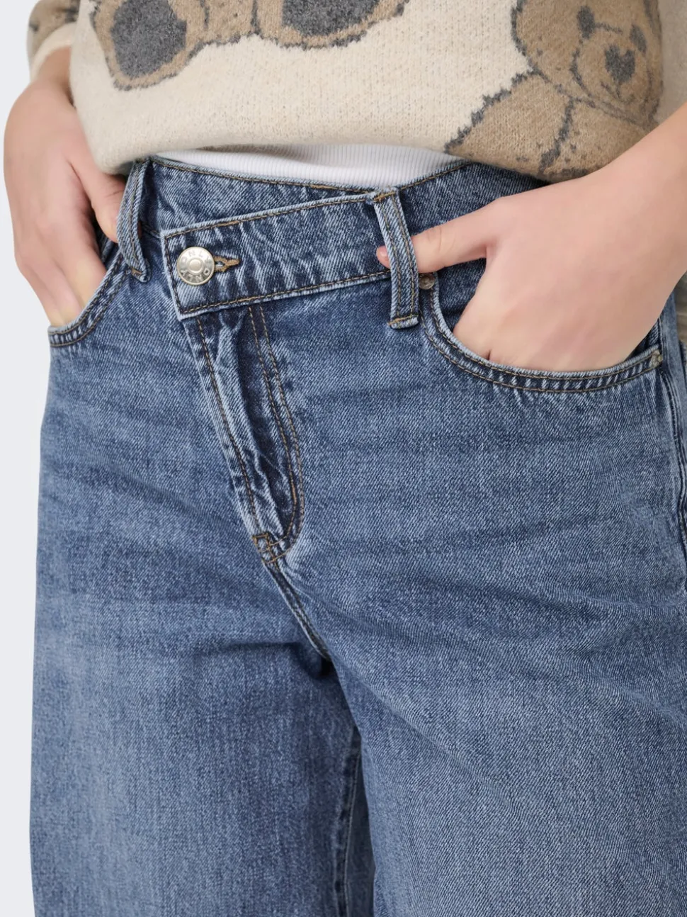 ONLHOPE Taille moyenne Wide Leg Fit Jeans
