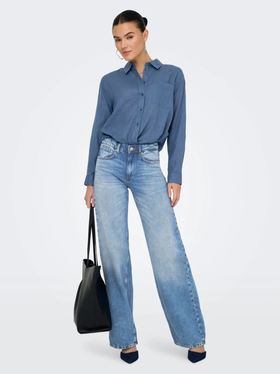 ONLHOPE Taille basse Wide Leg Fit Jeans
