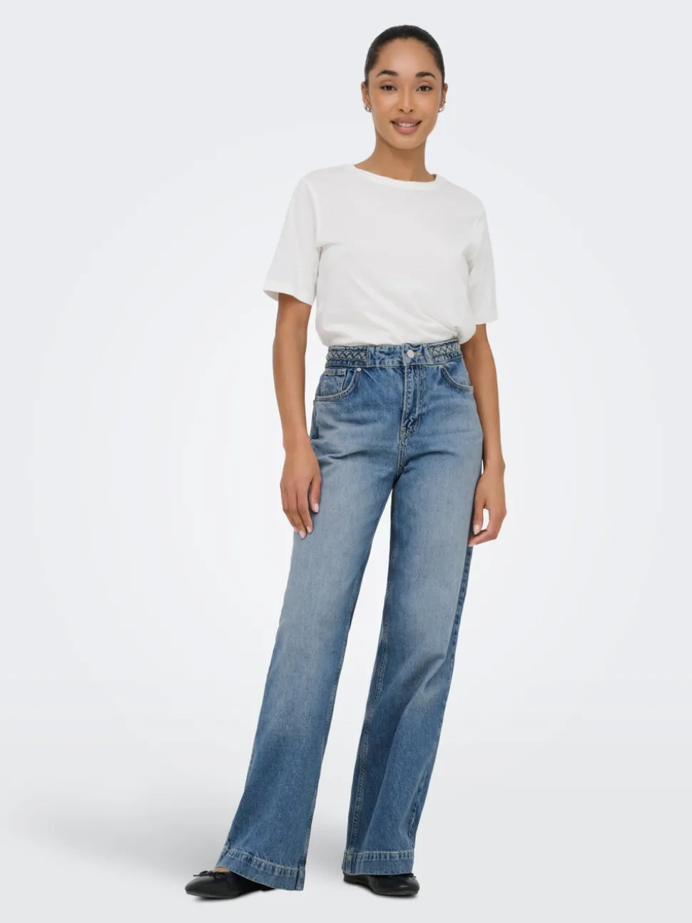 ONLHOPE Taille haute Wide Leg Fit Jeans