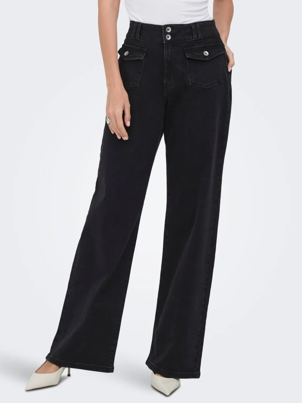 ONLHOPE Taille haute Wide Leg Fit Jeans