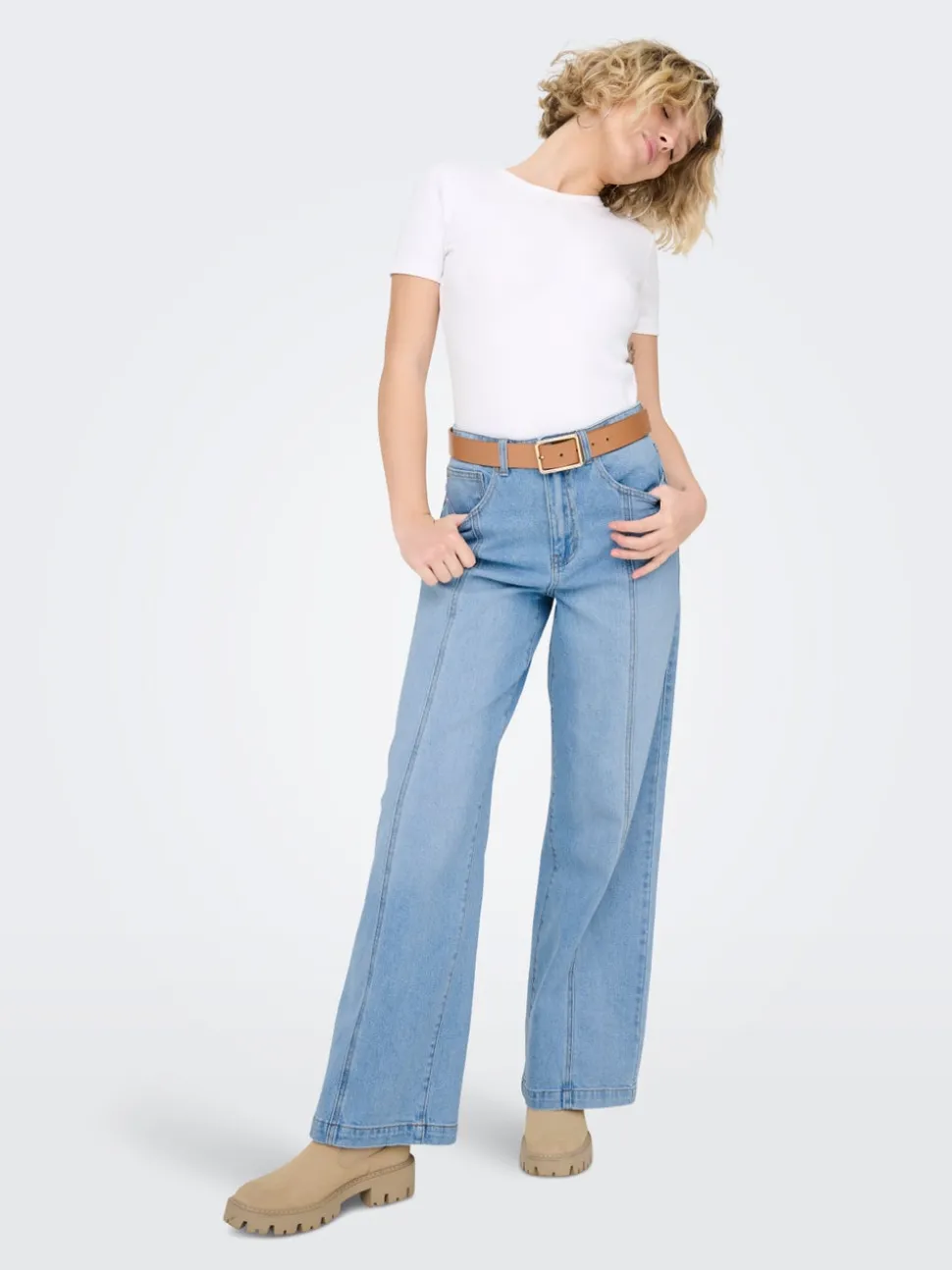 ONLHOPE Taille haute Wide Leg Fit Jeans