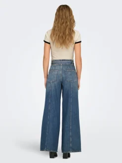 ONLJOELLE Taille haute Wide Leg Fit Jeans