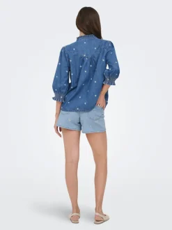 ONLJOSEPHINE Taille haute Loose Fit Short en denim