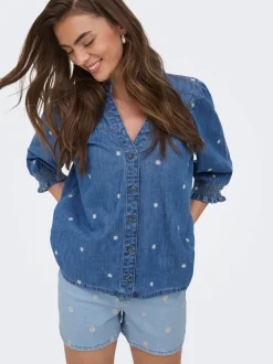 ONLJOSEPHINE Taille haute Loose Fit Short en denim