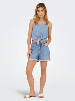 ONLJOSEPHINE Taille haute Regular Fit Short en denim