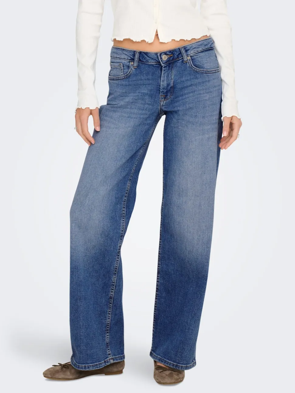 ONLJUDY-O Taille basse Straight Fit Jeans