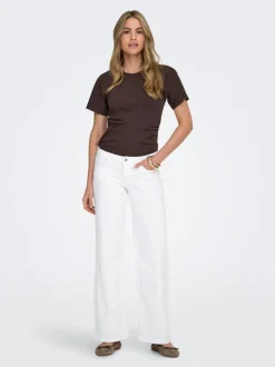 ONLJUDY-O Taille basse Wide Leg Fit Jeans