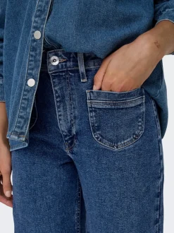 ONLJUICY Taille haute Wide Leg Fit Jeans