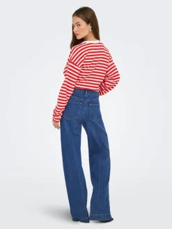ONLJUICY Taille haute Wide Leg Fit Jeans