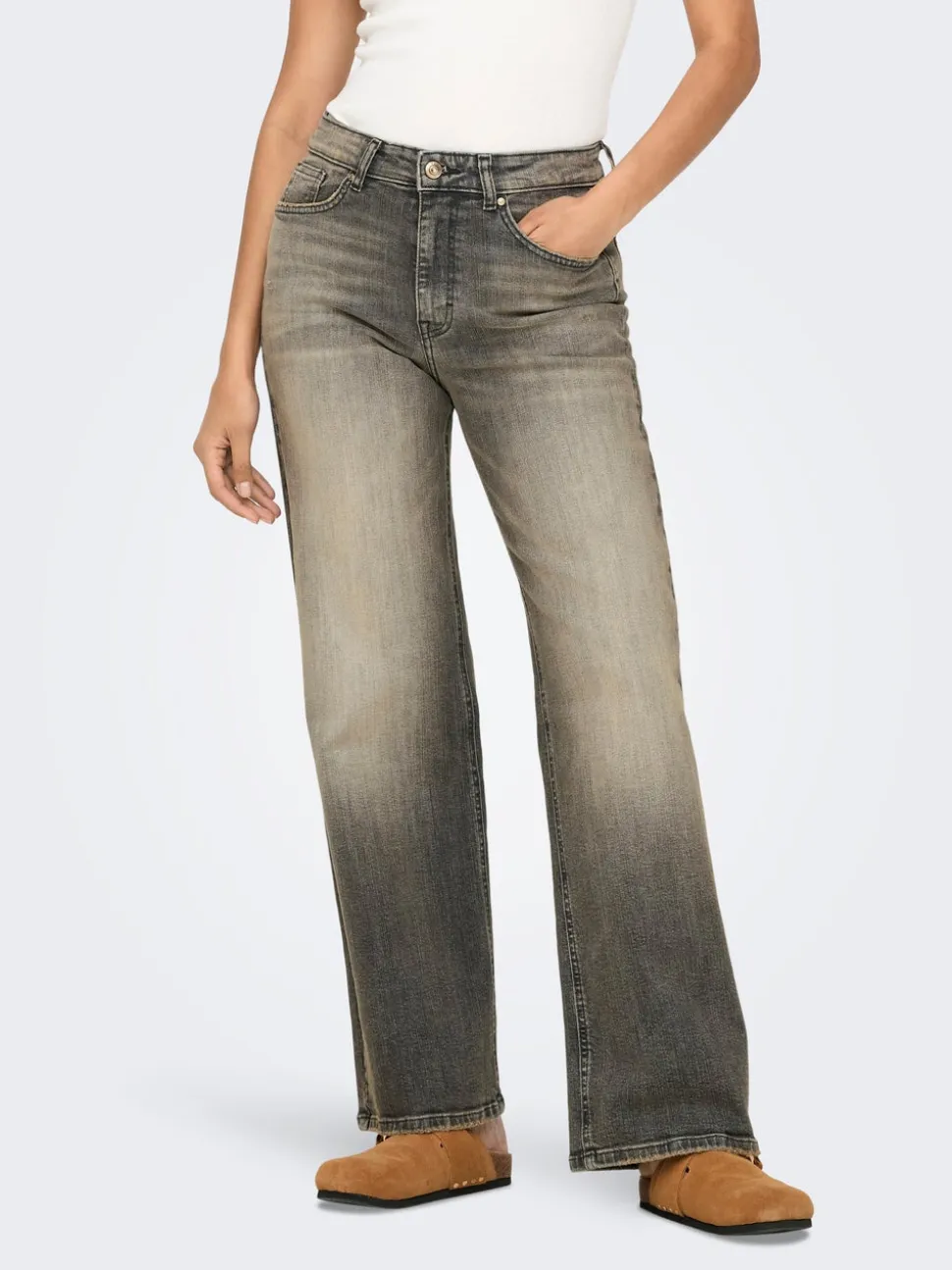 ONLJUICY Taille haute Wide Leg Fit Jeans