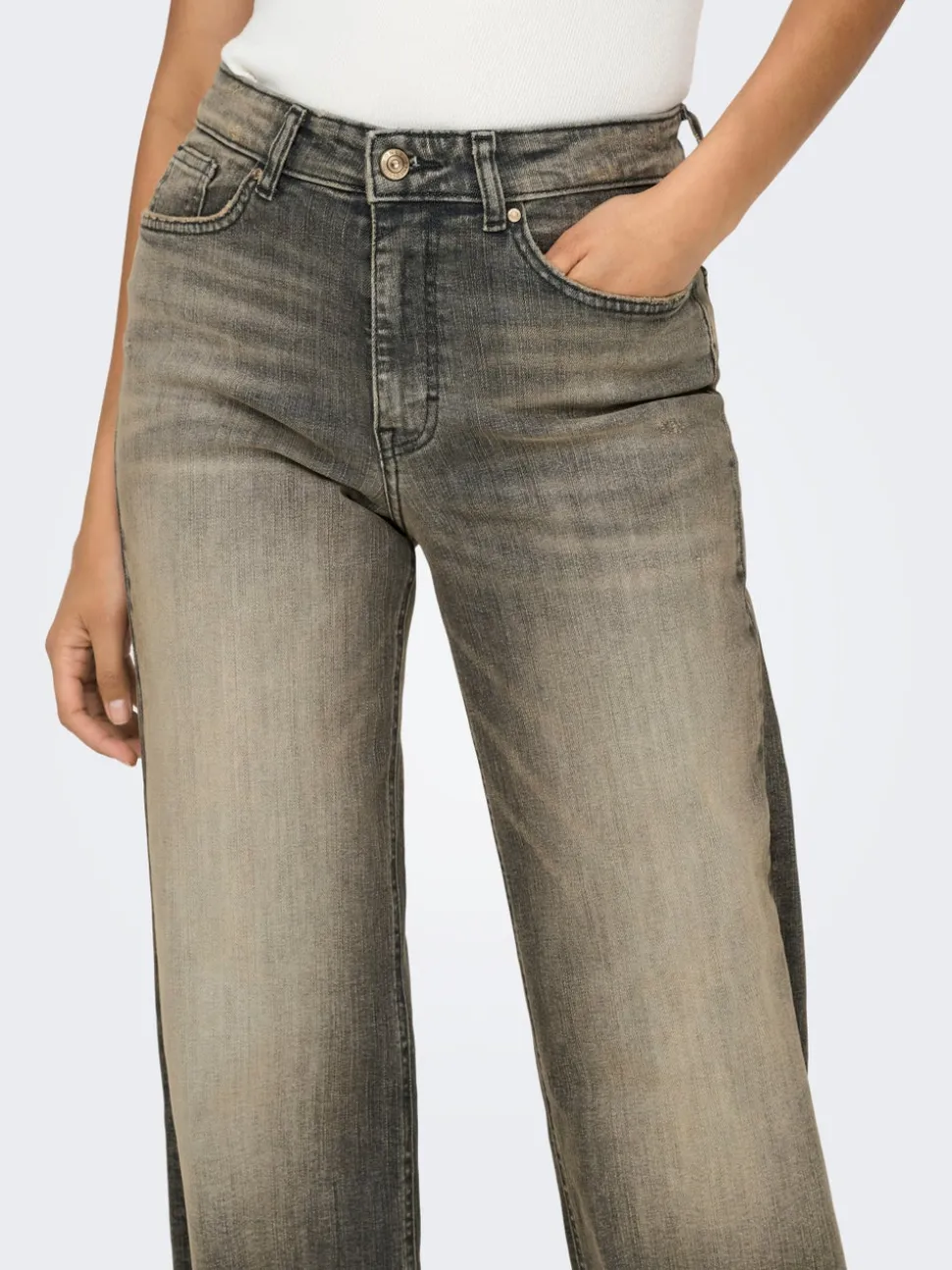 ONLJUICY Taille haute Wide Leg Fit Jeans