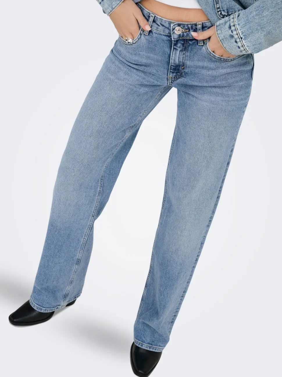 ONLJUICY Taille basse Wide Leg Fit Jeans