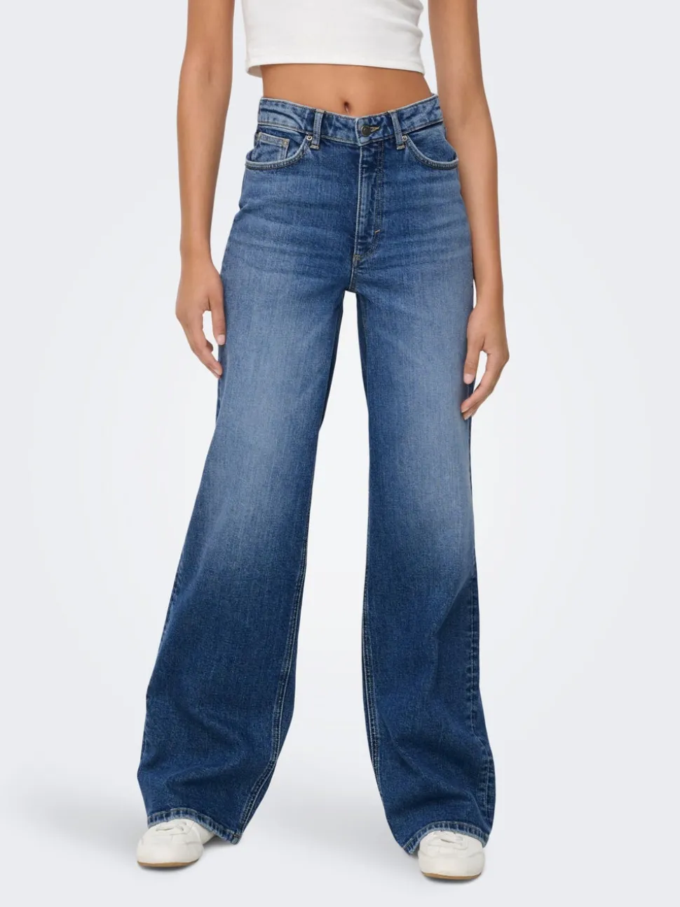 ONLJUICY Taille haute Wide Leg Fit Jeans