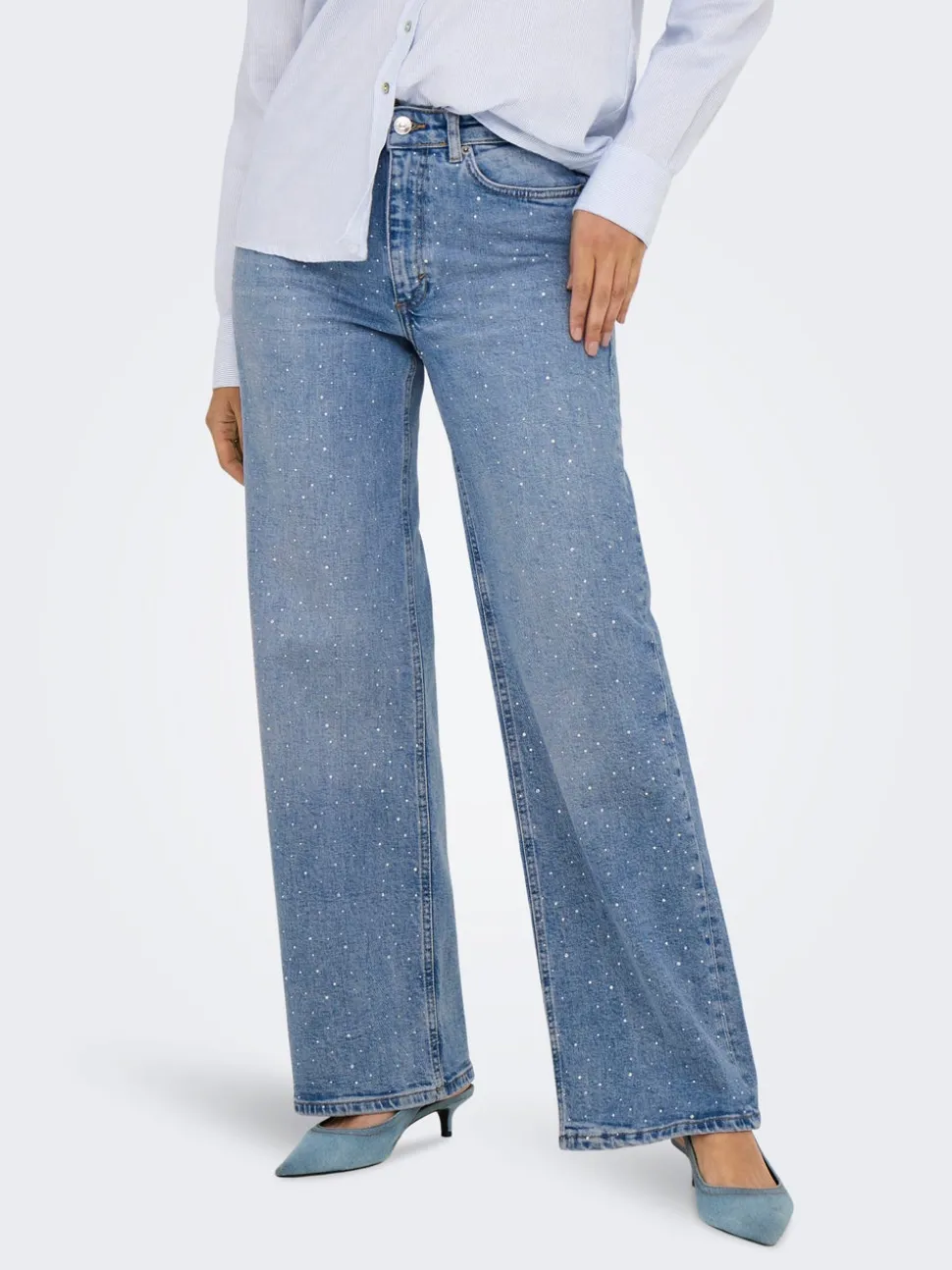 ONLJUICY Taille haute Wide Leg Fit Jeans