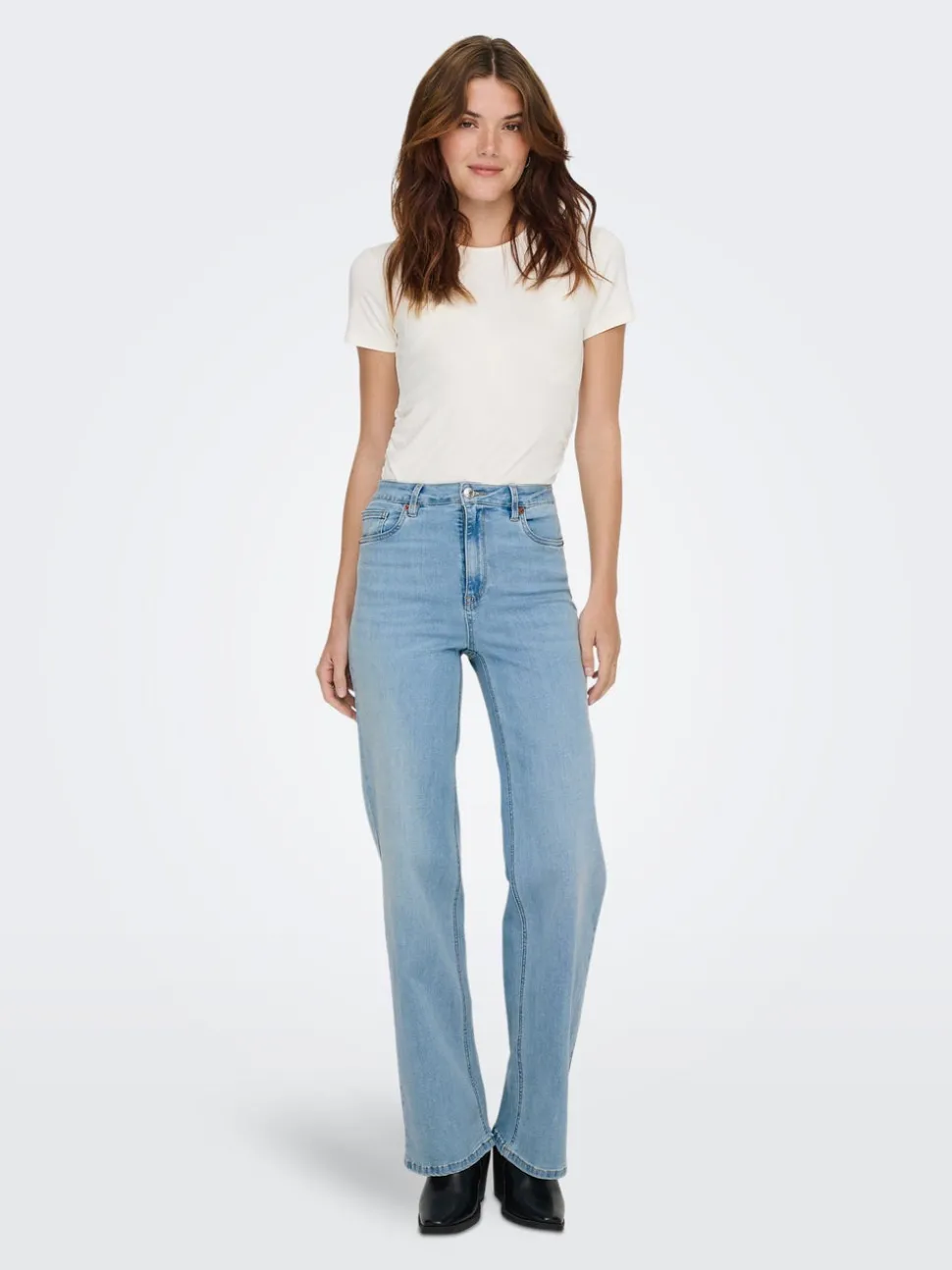 ONLJUICY-WAUW Taille haute Wide Leg Fit Jeans