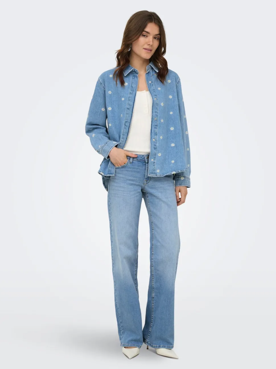 ONLJULLES Taille basse Wide Leg Fit Jeans