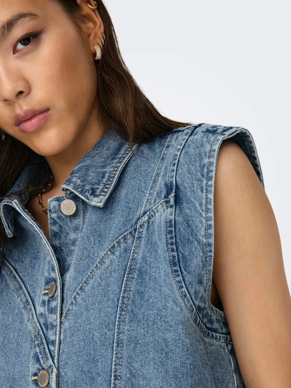 ONLKENNEDY Veste en jean sans manches