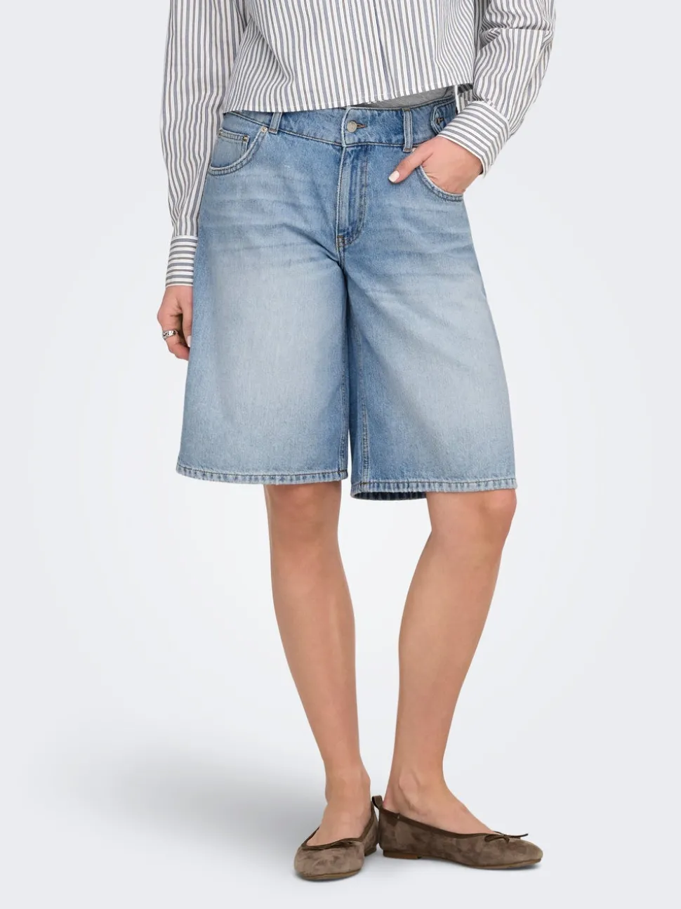 ONLLORAN Taille moyenne Bermuda Short en denim