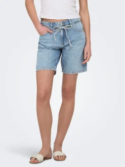 ONLLUMI Taille moyenne Wide Leg Fit Short en denim