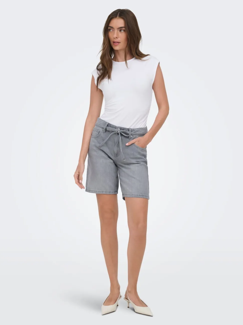 ONLLUMI Taille moyenne Wide Leg Fit Short en denim