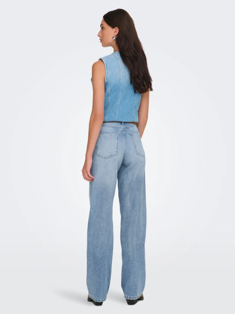 ONLMADDIE-O Taille haute Wide Leg Fit Jeans