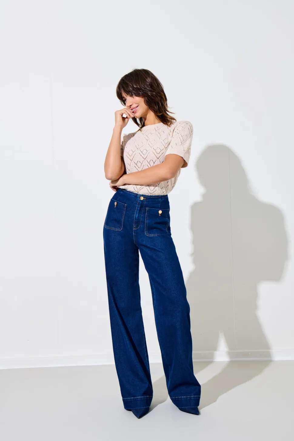 ONLMADELINE Taille haute Wide Leg Fit Jeans