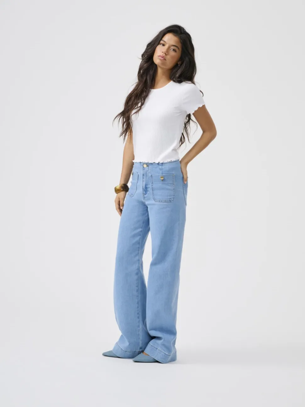ONLMADELINE Taille haute Wide Leg Fit Jeans