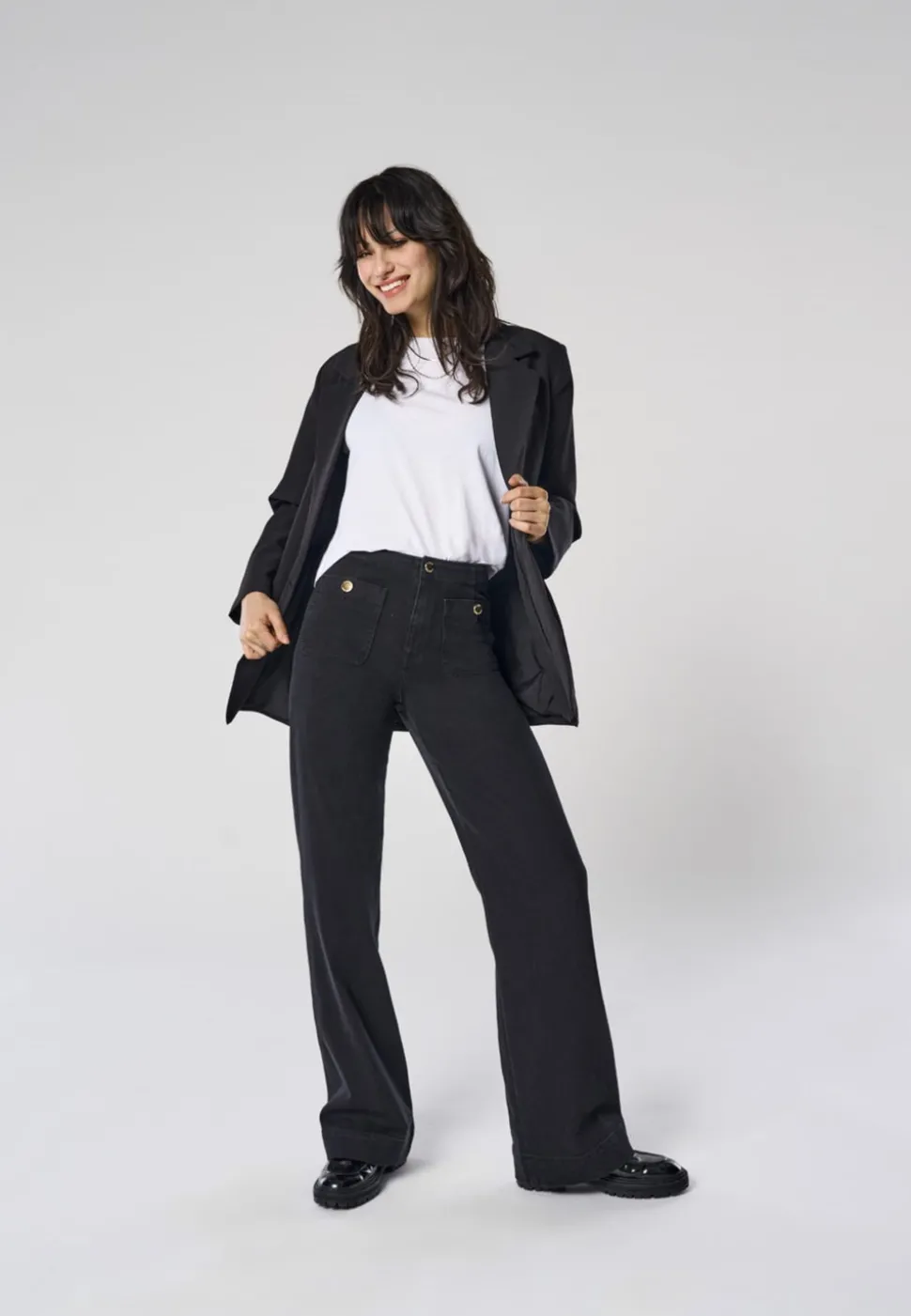 ONLMADELINE Taille haute Wide Leg Fit Jeans