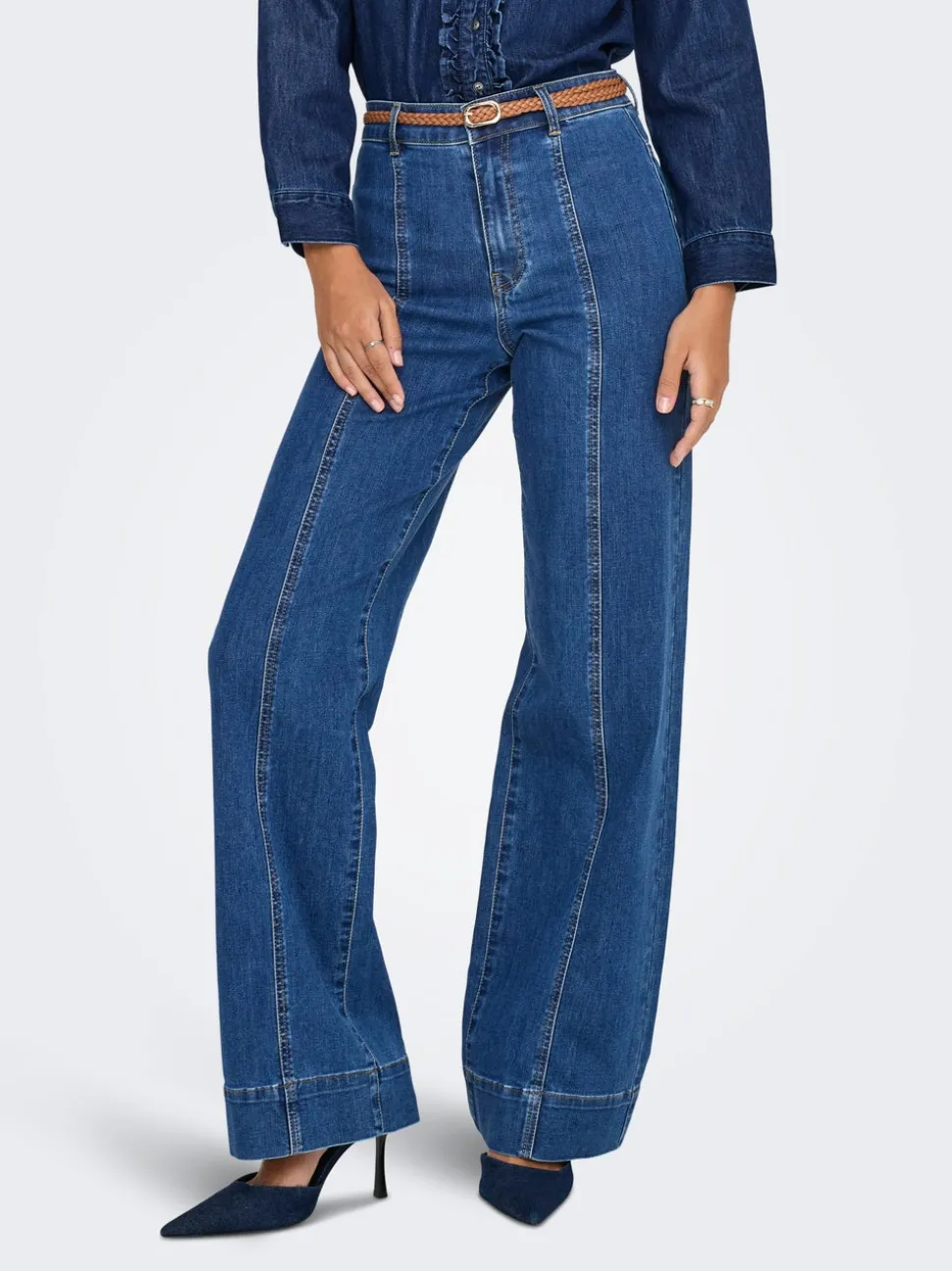 ONLMADISON Taille haute Wide Leg Fit Jeans