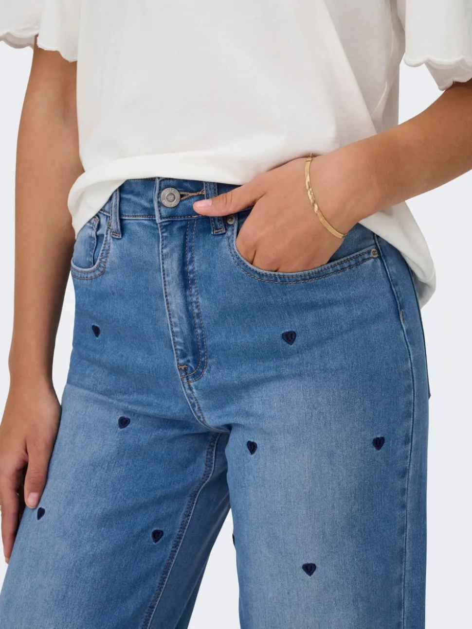 ONLMADISON-ROYAL Taille haute Wide Leg Fit Jeans