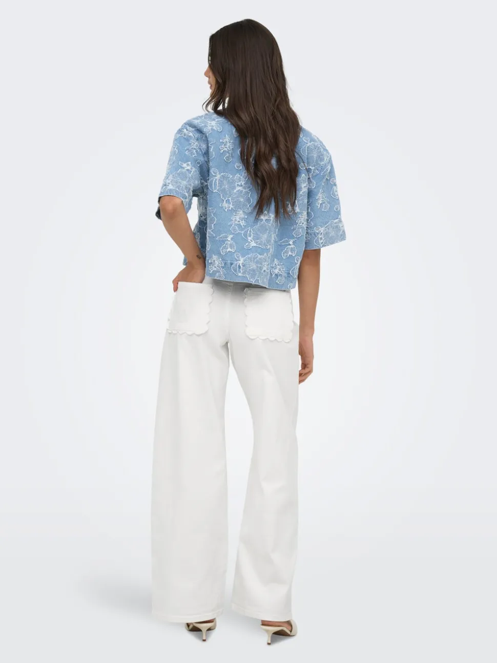 ONLMADISON-SILLE Taille haute Wide Leg Fit Jeans
