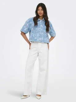 ONLMADISON-SILLE Taille haute Wide Leg Fit Jeans