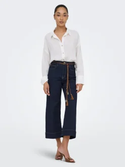 ONLMADISON Taille haute Wide Leg Fit Court Jeans