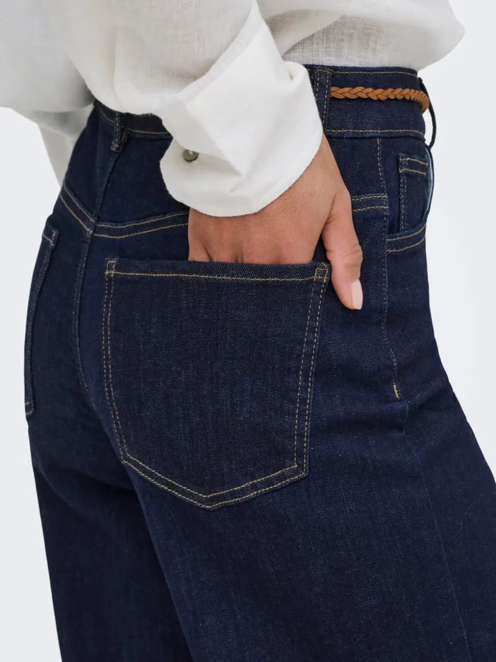 ONLMADISON Taille haute Wide Leg Fit Court Jeans