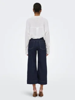 ONLMADISON Taille haute Wide Leg Fit Court Jeans