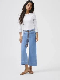 ONLMADISON Taille haute Wide Leg Fit Court Jeans