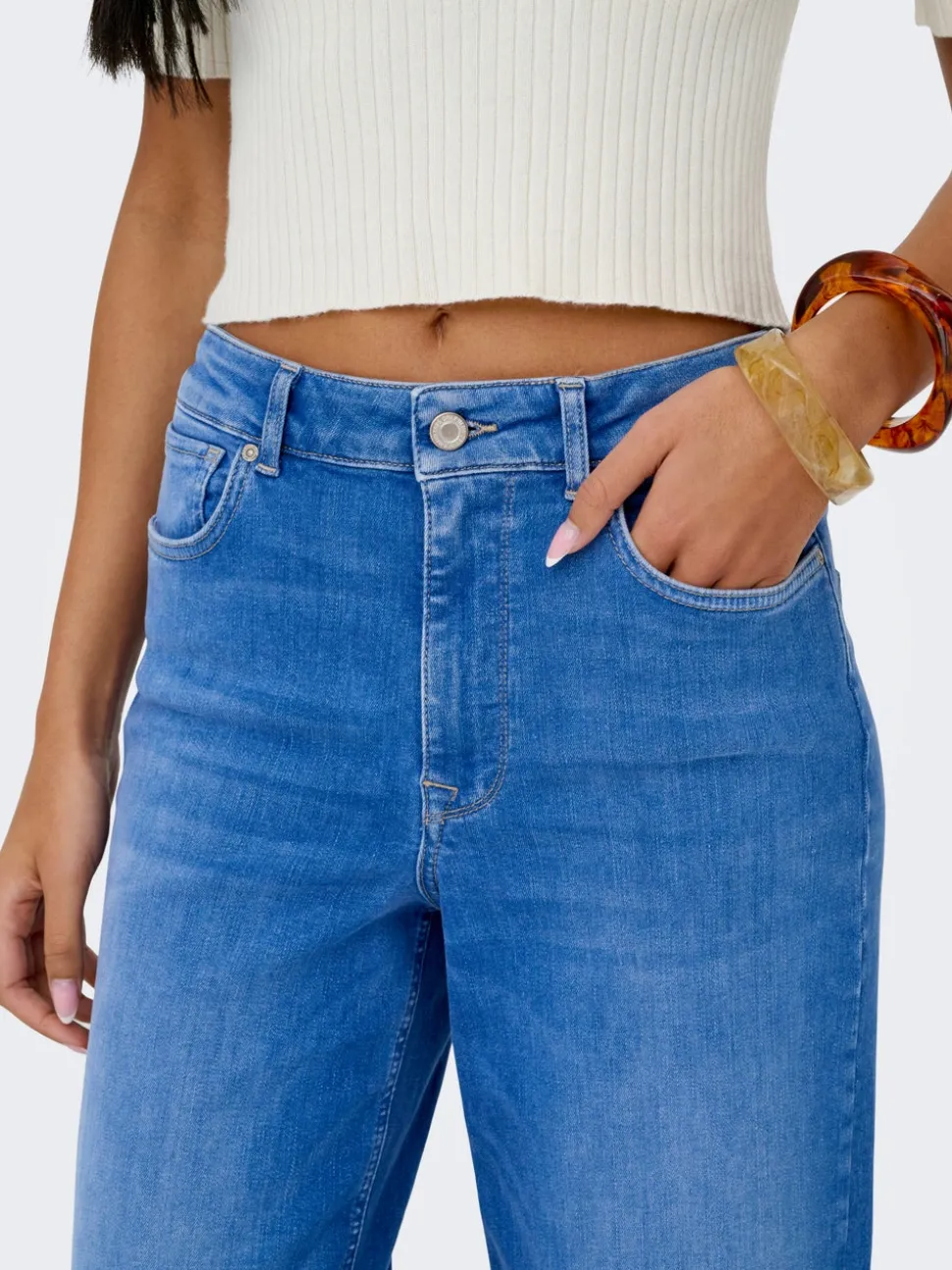 ONLMADISON Taille haute Wide Leg Fit Jeans