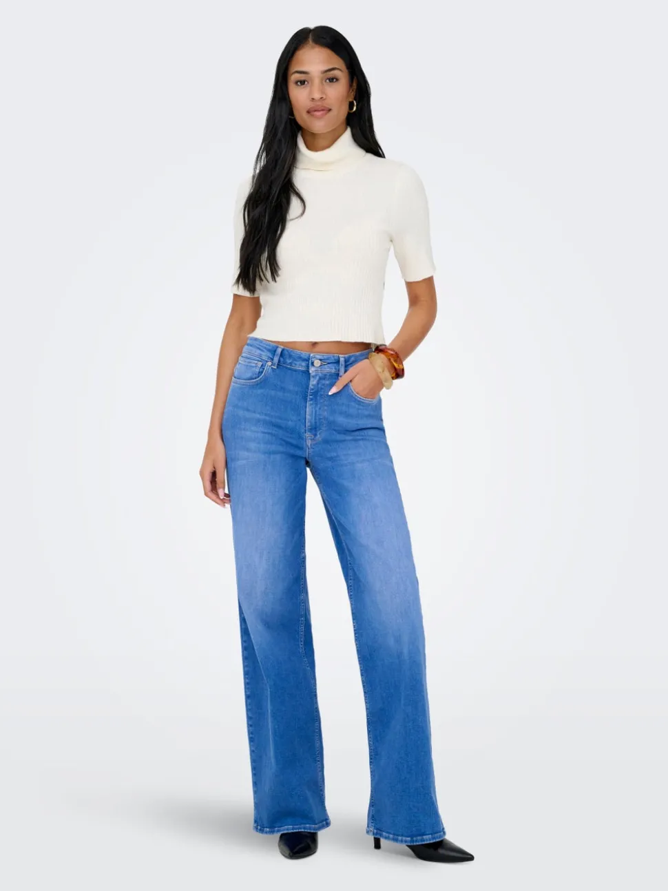 ONLMADISON Taille haute Wide Leg Fit Jeans