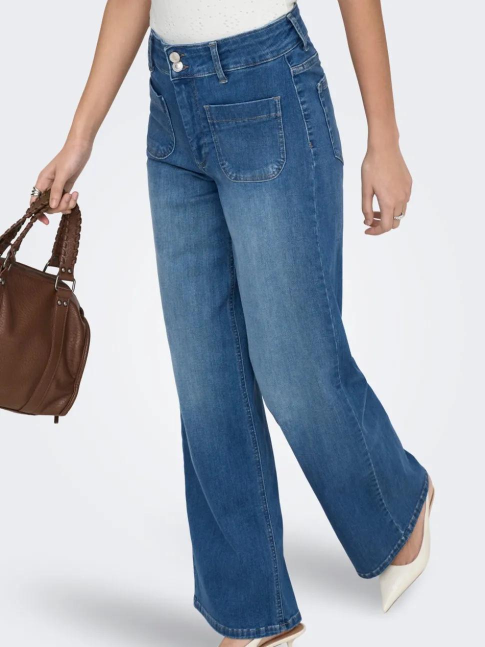 ONLMADISON Taille haute Wide Leg Fit Jeans