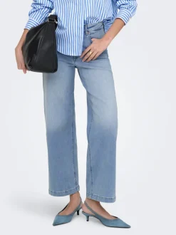 ONLMADISON Taille haute Wide Leg Fit Court Jeans