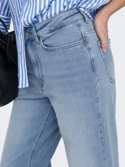 ONLMADISON Taille haute Wide Leg Fit Court Jeans