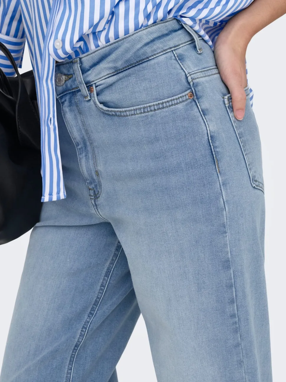 ONLMADISON Taille haute Wide Leg Fit Court Jeans