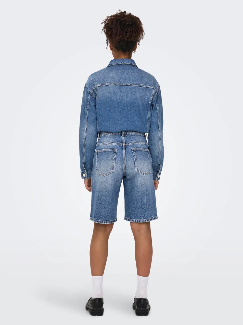 ONLMATE Taille moyenne Baggy Fit Short en denim